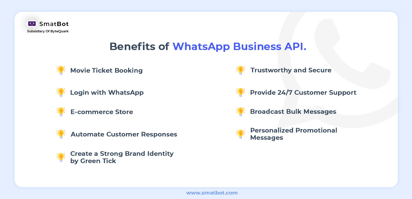 benefits of WhatsApp business api